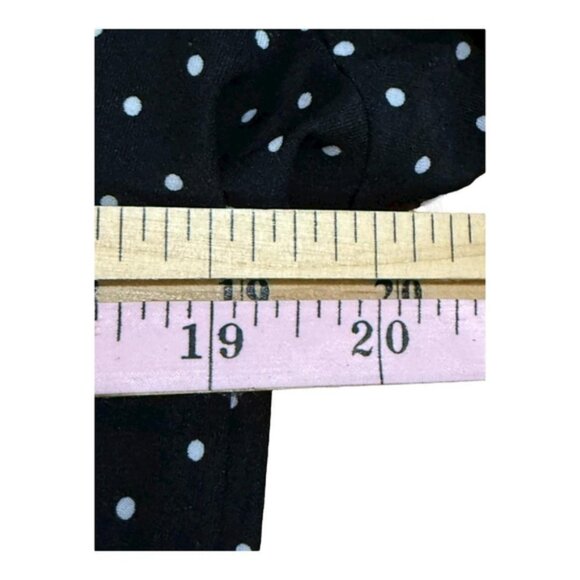 Hamilton Shirt Womens 3X Black White Polka Dot Short Sleeve Ring Keyhole GO-1079 - Picture 3 of 6